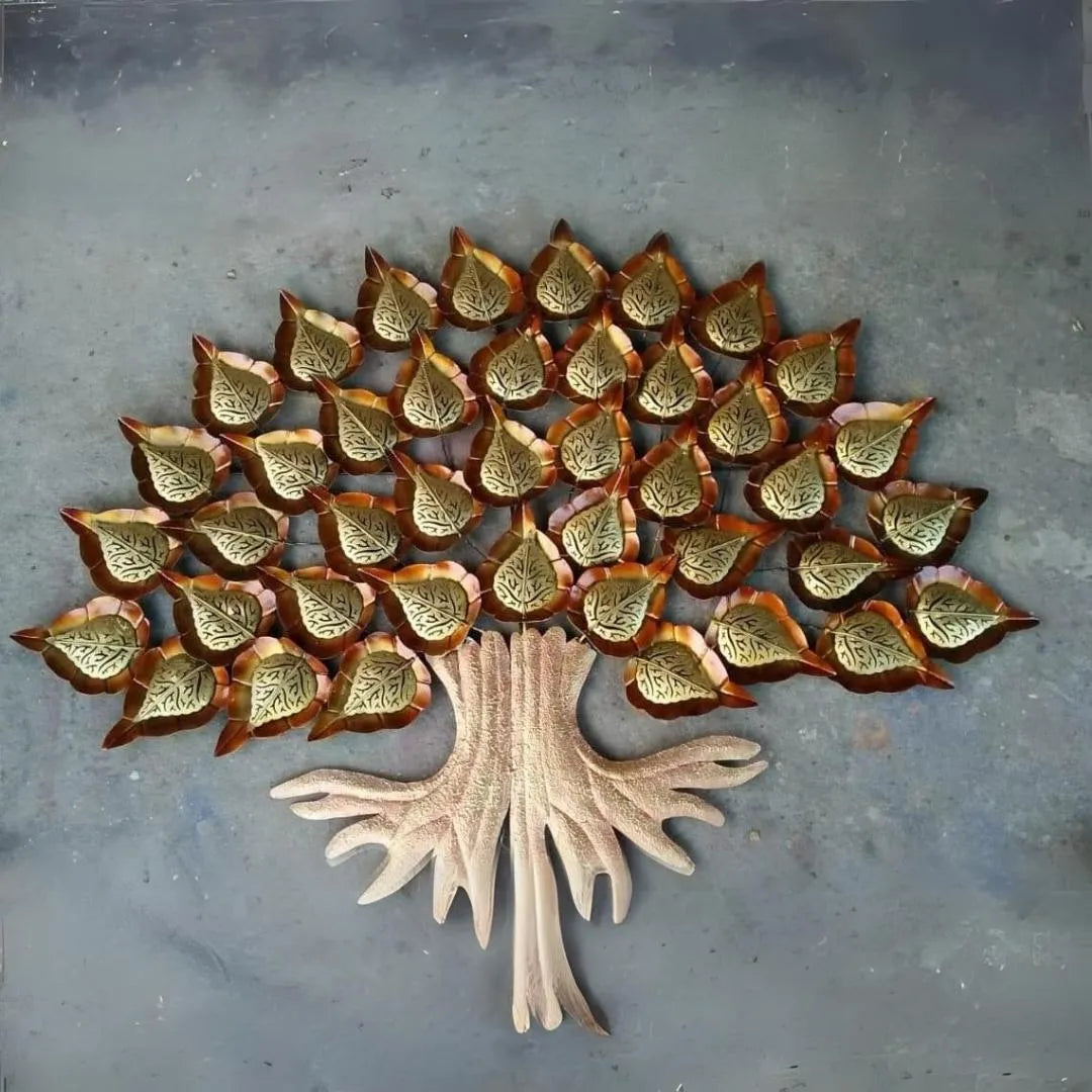 Broad Big Tree Metal Wall Art with LED Lights (57×36 Inches)