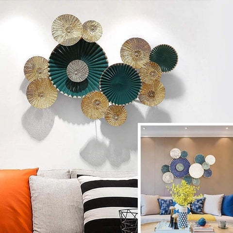 Large Metal 3D Plates Wall Art for Home Decor