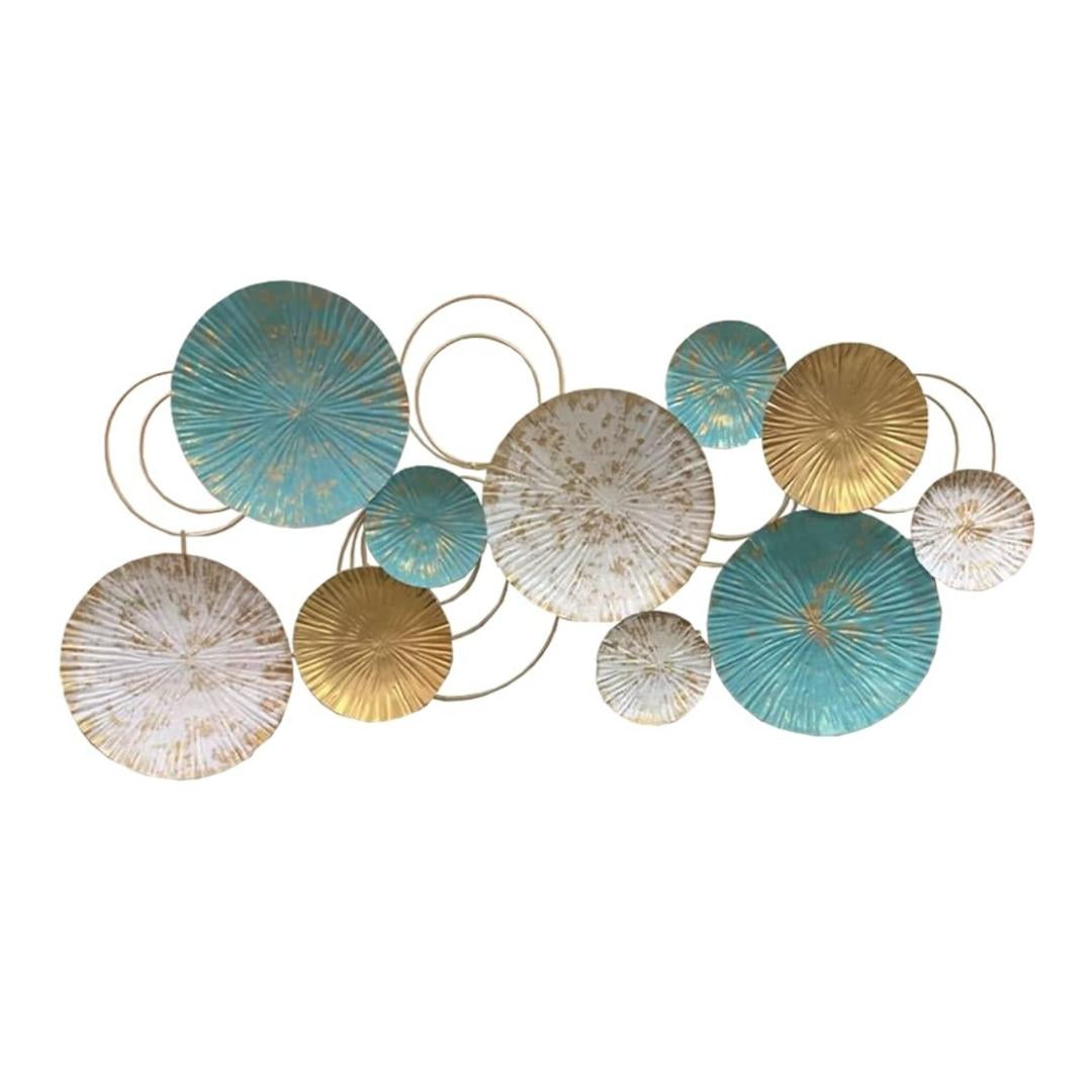 Decorative Metal Circle Wall Art (48×24 Inches)