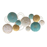 Decorative Metal Circle Wall Art (48×24 Inches)