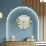 Classy Eye-Catching Floral White Wall Clock (12-Inches)