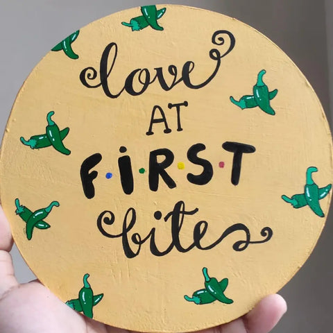 Customised Wall Plates Set of 4 For Food Cafe