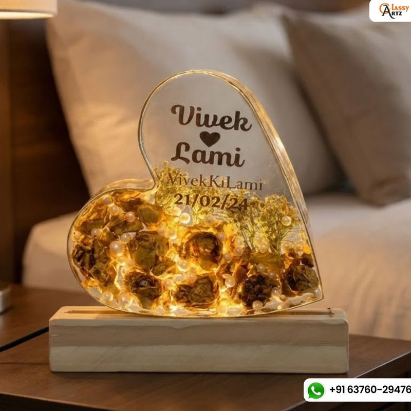 Customized Heart-Shaped Resin Keepsake