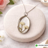 Customized Resin Real Flower Preservation Pendant For Wife