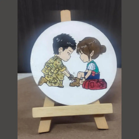 Customized Doodle Art Gift For Girlfriend, Boyfriend, Valentine Gift, Long Distance Couple