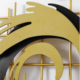 Golden 3D Swirl Metal Wall Art (60×30 inches)