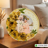 Elegant Classy Varmala Preservation in Round Frame