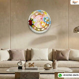 Elegant Floral Resin Wall Clock
