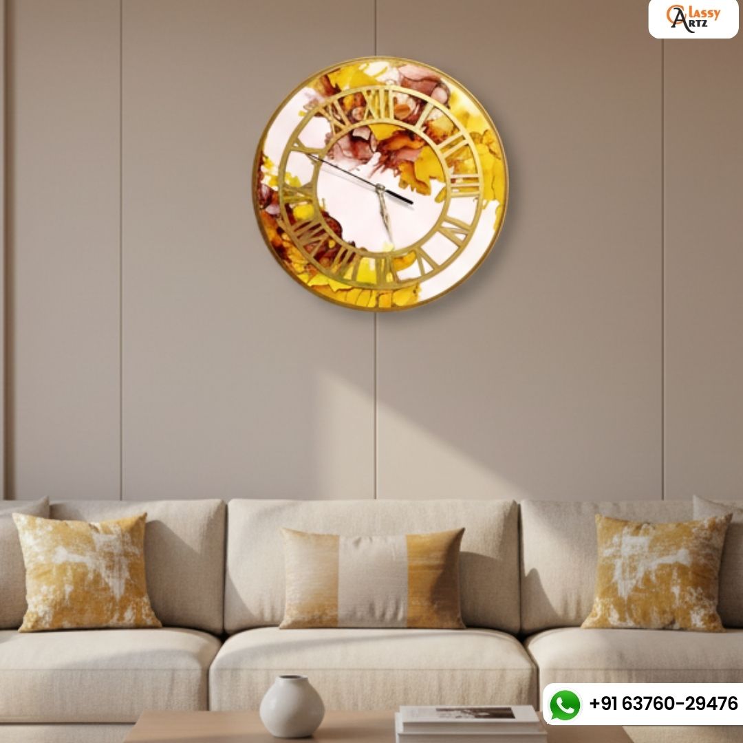 Elegant Roman Numeral Resin Wall Clock