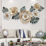 Luxury Floral Metal Wall Art (48×24 inches)