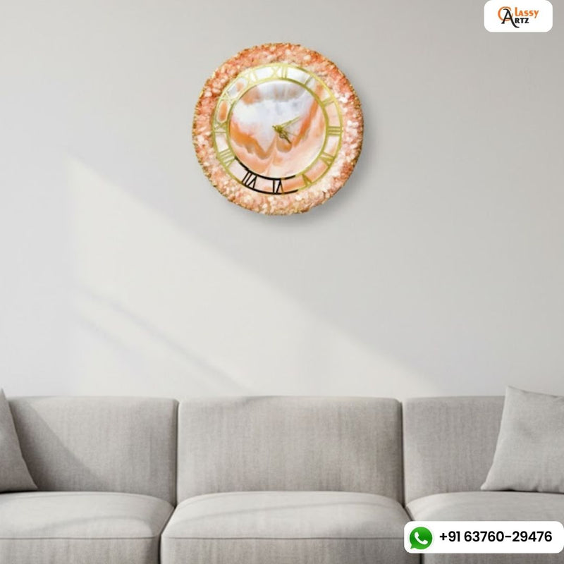 Epoxy Resin Wall Clock For Hall