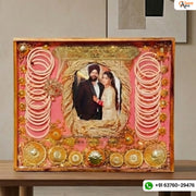 Full Varmala Preservation in Teakwood Frame (15 by 18 Inches)