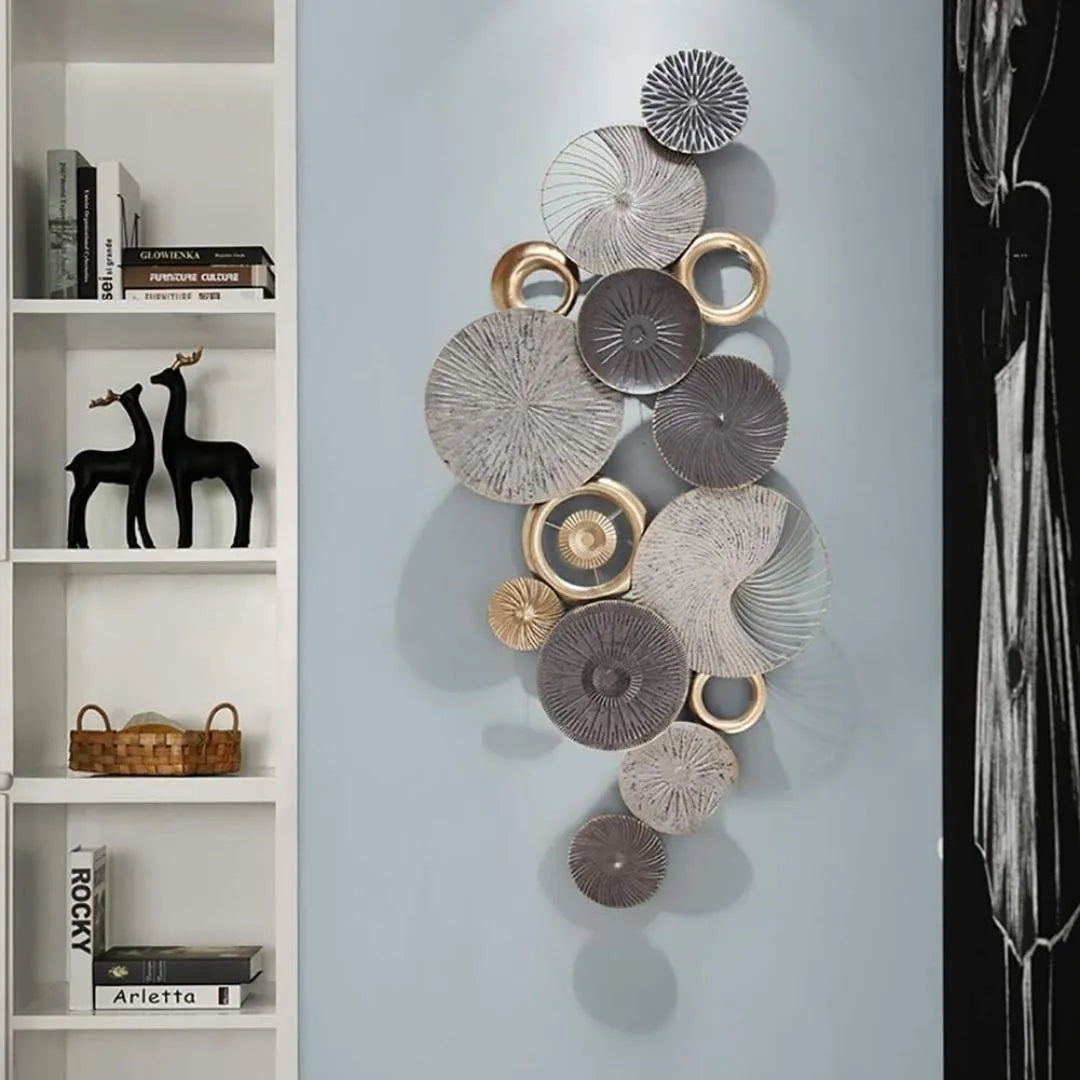 Designer 3D Stereo Wrought Plate Metal Wall Art (48×24 inches)