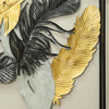 Celestial Metal Feather Frame Wall Art: Multicolor Feather Background Decor (53×26 Inches)