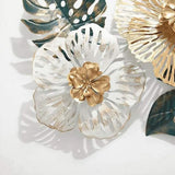 Luxury Floral Metal Wall Art (48×24 inches)