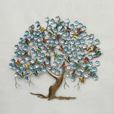 Multi Shades Butterfly Tree Metal Wall Art with LED Lights (44"×37")