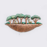 Handmade LED Metal Deer and Forest Wall Art (48×16 Inches)