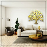 Designer Golden Butterfly Tree Metal Wall Art (40x36 inches)