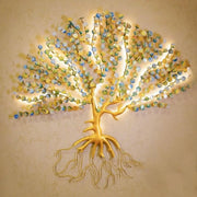 Designer Metal Coin Tree Wall Art with LED Lights (48×48 Inches)