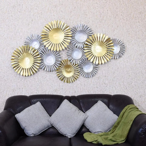Giant Circular Metal Wall Art for Elegant Bed Room Decor