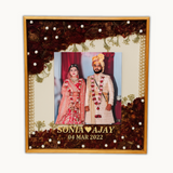 Wedding Garland and Photo Preservation Resin Frame (15 by 18 inches)