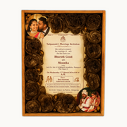 Wedding Card and Garland Preservation in Wooden Frame