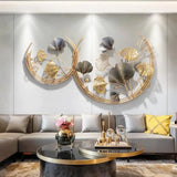 Big Ginkgo Leaf Design Wall Art for Bedroom Decor