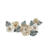 Luxury Floral Metal Wall Art (48×24 inches)
