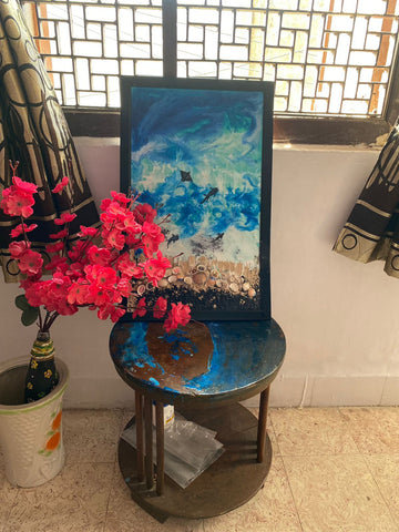 Resin Ocean Wooden Frame For Wall Decor