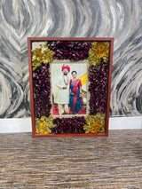 Teakwood Varmala Preservation frame with Photo
