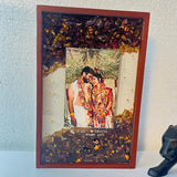 Teakwood Varmala Preservation Frame with Photo (8 by 12 inch)
