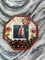 Octagonal-Shaped Wooden Varmala Preservation Photo Frame