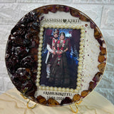 10 Inch 3D Round Varmala Preservation Frame with Photo