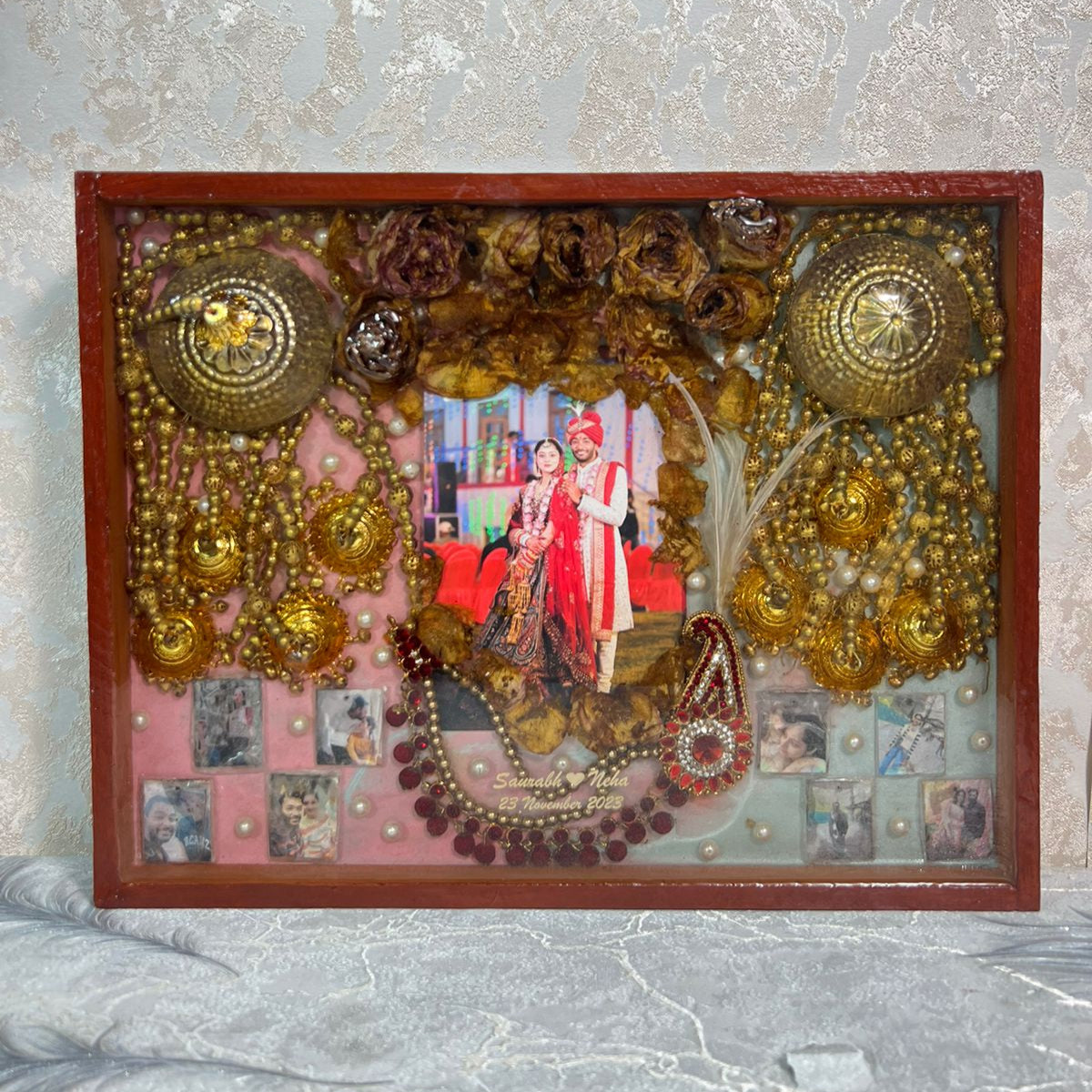 Varmala Preservation Resin Frame with Kaleera & Kalangi