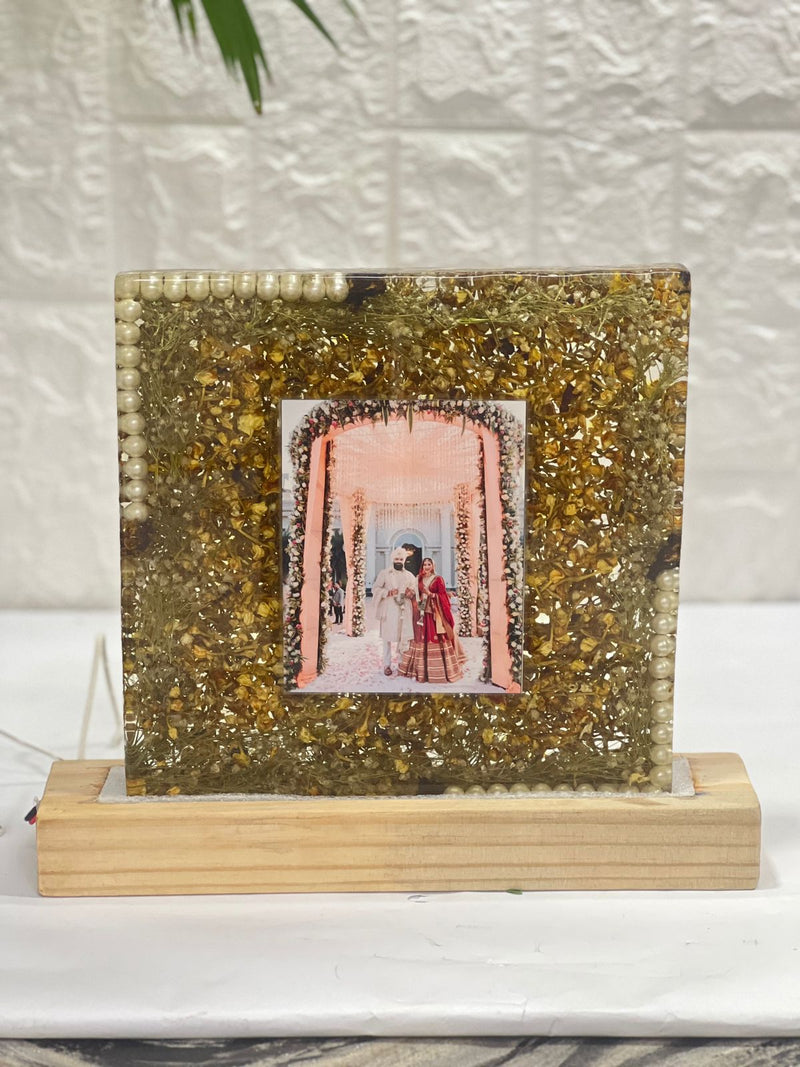 LED Resin Wedding Memory Frame (10- inches)