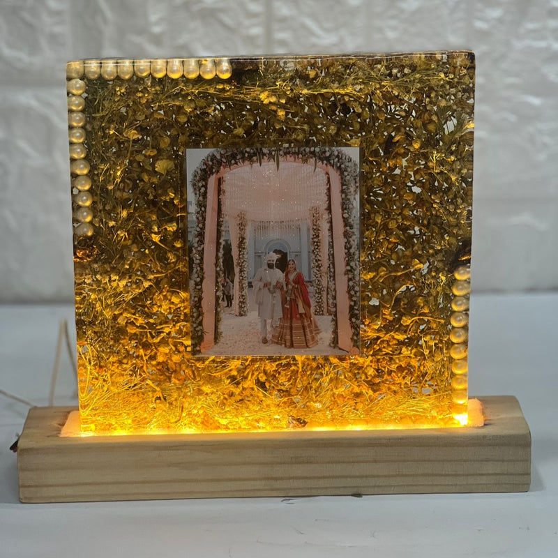 LED Resin Wedding Memory Frame (10- inches)