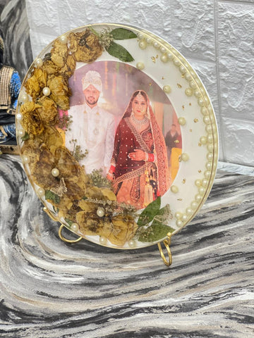 Unique Resin-Preserved Wedding Gift with Varmala Flowers
