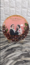 Varmala preservation couple outline pink theme frame with metal stand