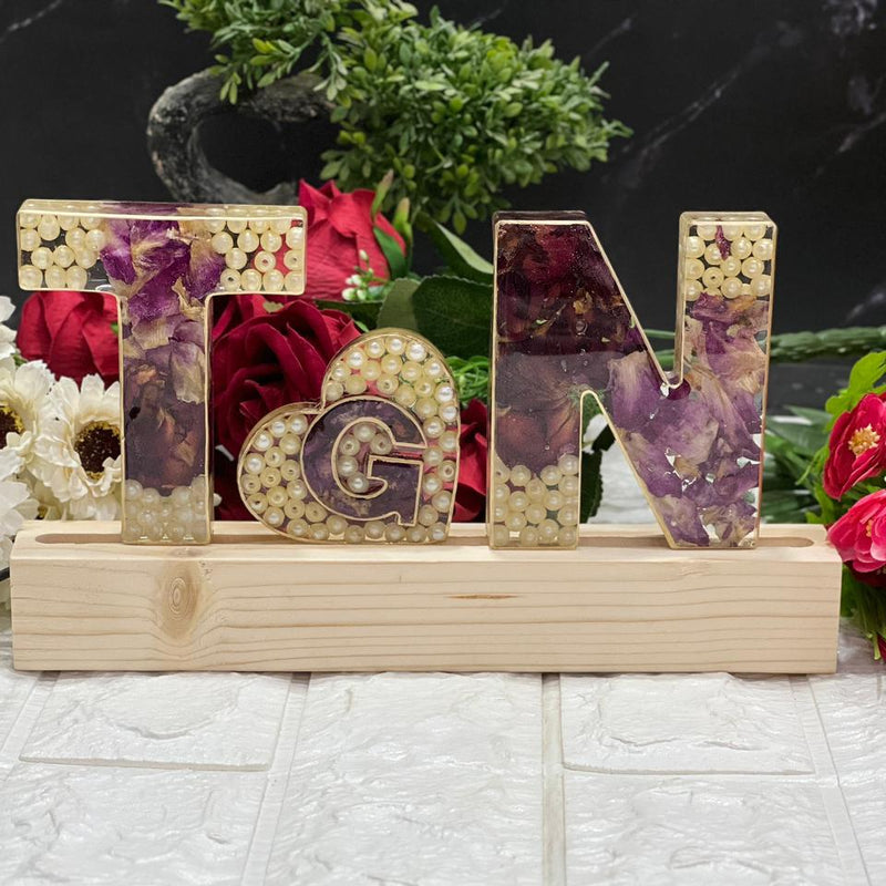 Luxury Varmala Preservation Name Initials LED Lamp | Wedding Gift