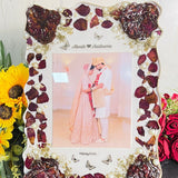 9 by 12 inch Elegant Wedding Varmala Memory Frame | Epoxy Resin Floral Keepsake
