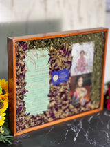 Resin Wedding Varmala and Card Preservation Frame (18 by 15 inch)