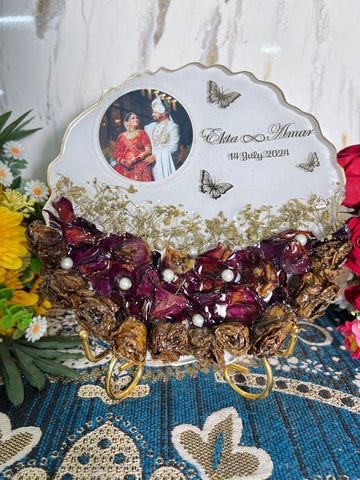Resin Wedding Varmala Preservation Plaque