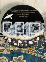 finger print resin frame for memory Preservation (ocean theme)