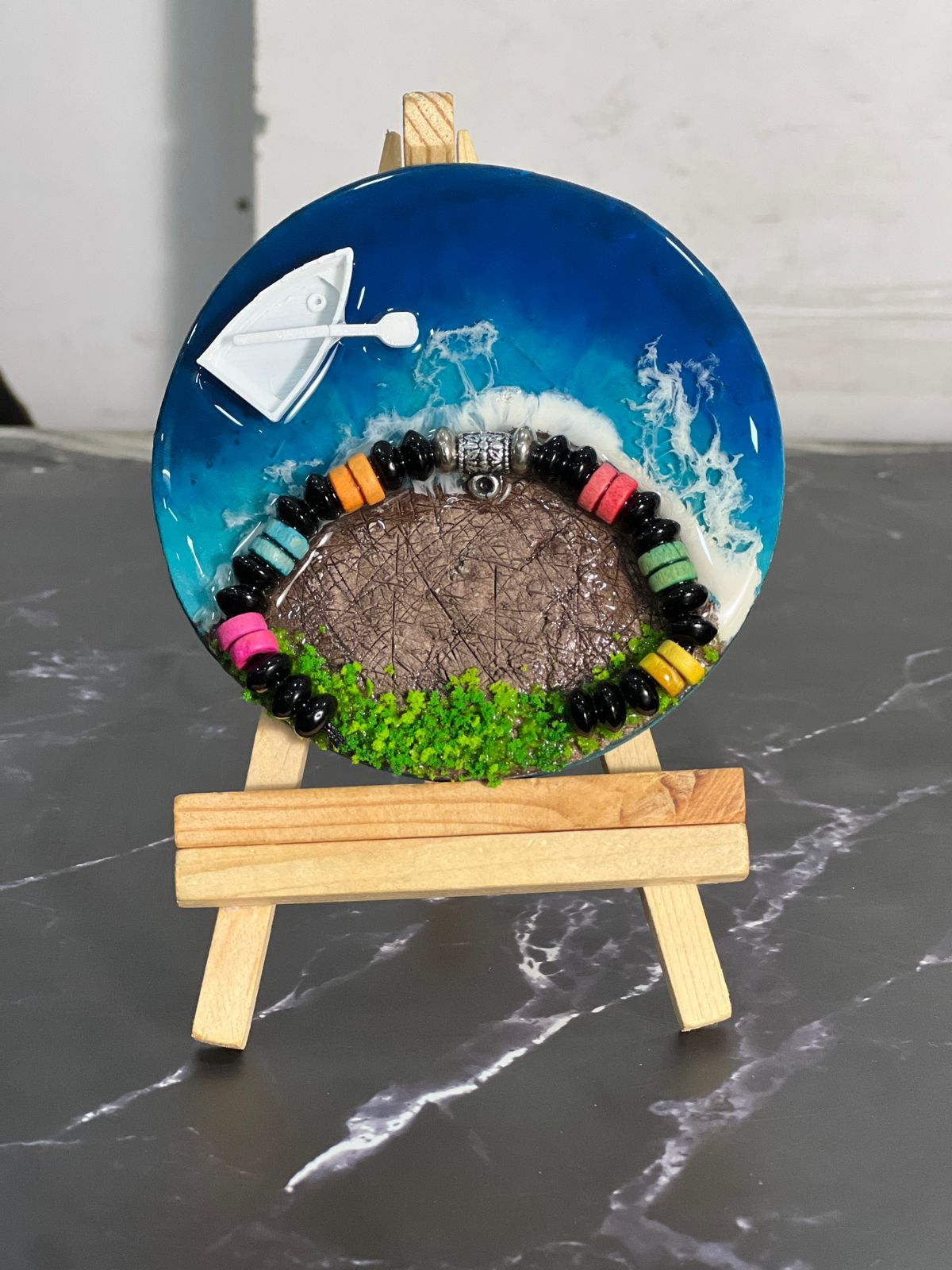 Braslet memory Preservation in resin ocean coaster