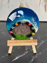 Braslet memory Preservation in resin ocean coaster