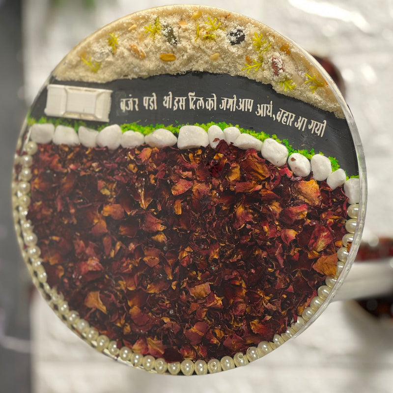 Wedding Varmala Preserved Resin Mini Table