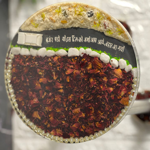 Wedding Varmala Preserved Resin Mini Table