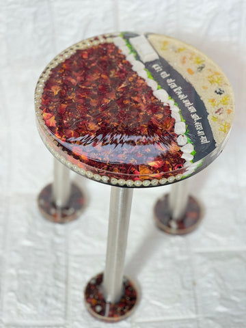 Wedding Varmala Preserved Resin Mini Table
