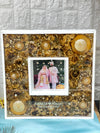 Resin 16inch by 16inch double frame with Couple photo and White flower with Keleera Varmala Preservation