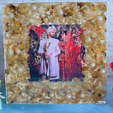 Crystal-Clear LED Frame with Wedding Jaymala Flowers Preservation (8-Inches)